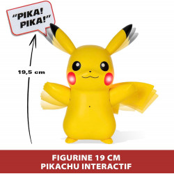 Bandai – Pokémon – Pikachu Deluxe interactif et ses accessoires – Jouet Pokémon avec Lumières Sons et Mouvements