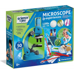 Clementoni - Science & Jeu – Microscope & Expériences pour Enfants 8 Ans et plus - Coffret Scientifique avec 50 Activités.