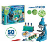 Clementoni - Science & Jeu – Microscope & Expériences pour Enfants 8 Ans et plus - Coffret Scientifique avec 50 Activités.