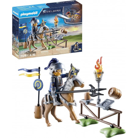 Playmobil 71297 Chevalier Novelmore et Accessoires d'entrainement - Plongez dans Une Aventure chevaleresque avec Arme et cibles.