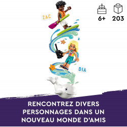 LEGO 41752 Friends L’Hydravion de Secours en Mer - Jouet de Soin des Animaux - avec Avion - Figurine Baleine et Mini-Poupées.