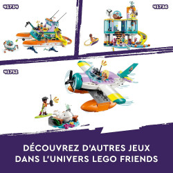 LEGO 41752 Friends L’Hydravion de Secours en Mer - Jouet de Soin des Animaux - avec Avion - Figurine Baleine et Mini-Poupées.