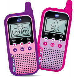 VTech - Kidi Talkie Rose - Talkie-Walkie Enfants avec Écran et Jeux - Jouet Électronique Éducatif – Version FR