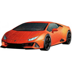 Ravensburger - Puzzle 3D Véhicules - Lamborghini Huracan Evo Edition Orange avec Grille de Construction - A partir de 8 Ans.