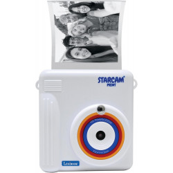Lexibook - Starcam Print - Appareil Photo avec imprimante instantanée - 3 Rouleaux de Papier et dragonne - Blanc.
