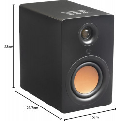 Mitchell Acoustics USTREAM One - Enceinte Noir Hi-FI sans Fil True Wireless Bluetooth 5.0.