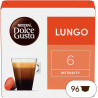 Nescafé Dolce Gusto Lungo - Café - 96 Capsules (6 boîtes x 16).