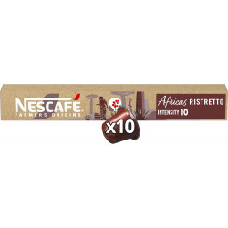 NESCAFÉ Farmers Origins Africas Ristretto 6 x 10 Capsules de café - Approuvé pour les machines NESPRESSO.