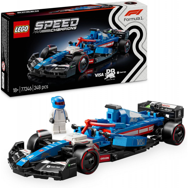 LEGO 77246 Speed Champions Voiture F1 Visa Cash App RB VCARB 01 - Maquette à Construire d'un véhicule de Formule 1.
