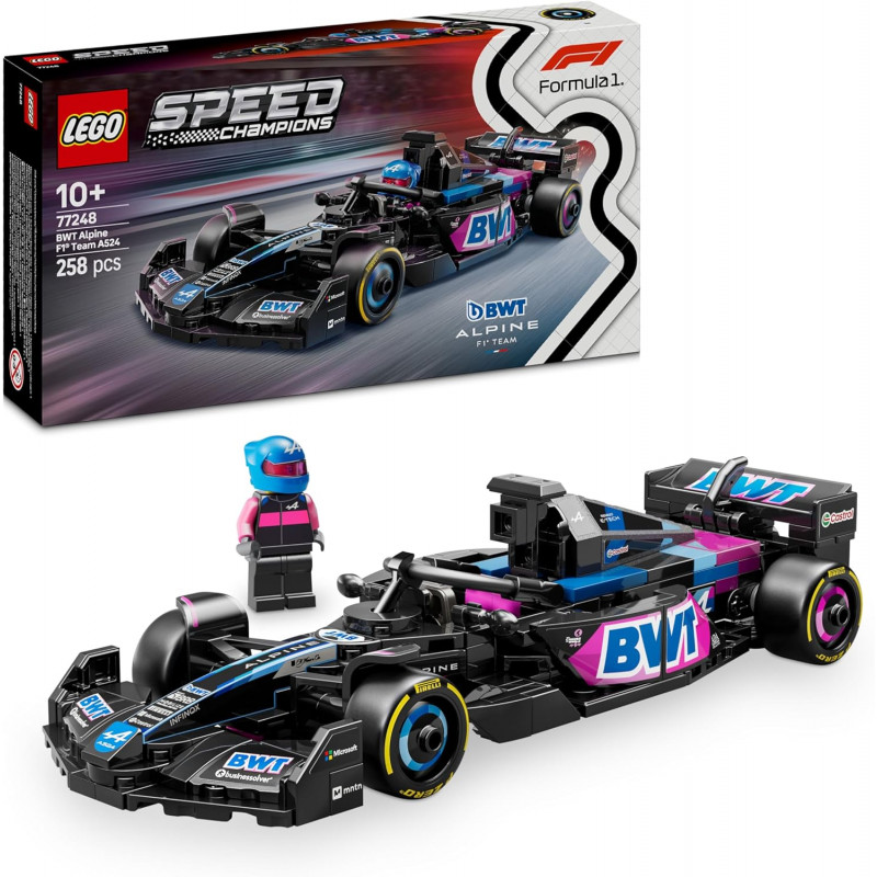LEGO Speed Champions Voiture F1 BWT Alpine Team A524 - Jeu de Construction avec véhicule de Formule 1.