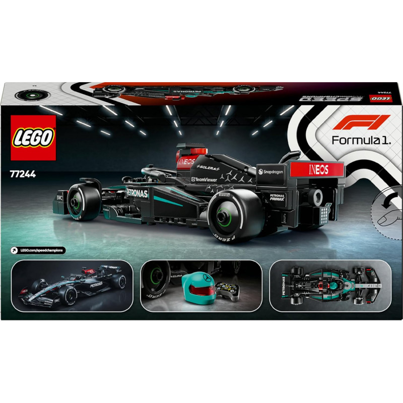LEGO 77244 Speed Champions Voiture F1 Mercedes-AMG W15 - Voiture de Course avec minifigurine Collector de Pilote de Formule 1.