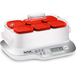 Tefal Multi Delices Express - Yaourtière - 6 Pots - Rouge - 5 Programmes automatiques - desserts lactés.