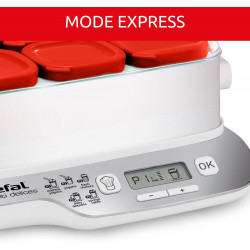 Tefal Multi Delices Express - Yaourtière - 6 Pots - Rouge - 5 Programmes automatiques - desserts lactés.