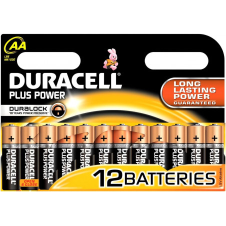 uracell Plus, lot de 12 piles Type AA.