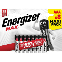 8 Piles Energizer Max AAA LR03 MN2400.
