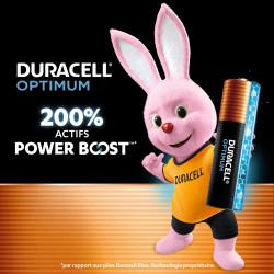DURACELL Optimum Piles (Lot de 1AA 2) – Piles Alcalines 1.5V – 200 % d’actifs Power Boost.