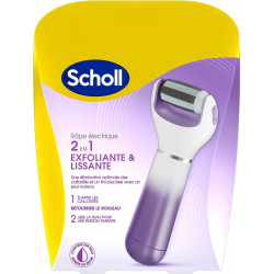Scholl - Velvet Smooth Express Pedi - Râpe électrique rose aux cristaux de diamants anti-callosités pour les pieds