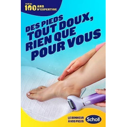 Scholl - Râpe exfoliante lissante - Râpe électrique rose aux cristaux de diamants anti-callosités pour les pieds