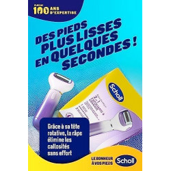 Scholl - Velvet Smooth Express Pedi - Râpe électrique rose aux cristaux de diamants anti-callosités pour les pieds