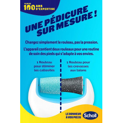 Scholl - Velvet Smooth Express Pedi - Rape électrique Bleue aux cristaux de diamants anti-callosités pour les pieds