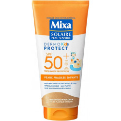 Mixa Solaire Peau Sensible - Lait Soin Solaire Très Haute Protection SPF50 - UVA - UVA longs - UVB - Peaux Fragiles Enfants.