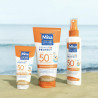 Mixa Solaire Peau Sensible - Lait Soin Solaire Très Haute Protection SPF50 - UVA - UVA longs - UVB - Peaux Fragiles Enfants.