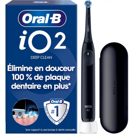 Oral-B Brosse A Dents Electrique iO 2 Noire - 3 Modes De Brossage Silencieux.