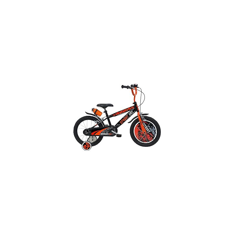 street art Vélo Enfant 16'' garçon, Noir et Orange
