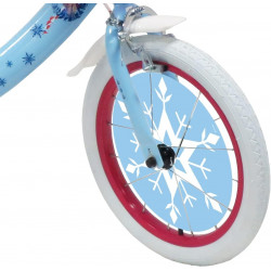 Vélo 16 pouce Reine des NEIGES 2 - Frozen II/Disney équipé de 2 Freins, Porte poupée et Panier Avant.