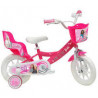 velo 12 pouce fille licence barbie rose et blanc