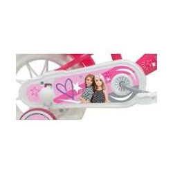 velo 12 pouce fille licence barbie rose et blanc