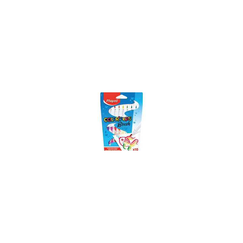 Maped Color'Peps - 10 Feutres pinceaux à pointe souple