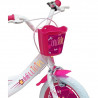 Vélo ATLAS Lolli Girl 14'' Vélo Enfant Fille, Blanc et Rose Fushia