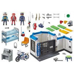 PLAYMOBIL 70568 Police Poste de police et cambrioleur- City Action.