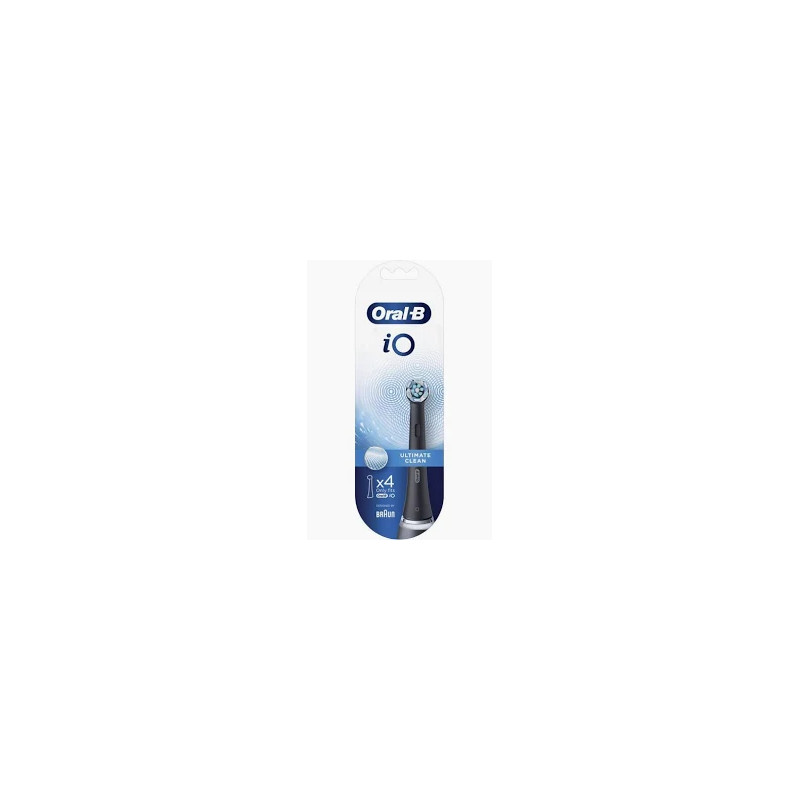 Oral-B iO Ultimate Clean Brossettes Noires, Noir, 4 Unité