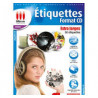Micro Application Étiquettes Autocollantes Imprimable pour CD - Pochette 100 Étiquettes Papier Autocollant.