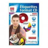Micro Application Étiquettes Autocollantes Imprimable pour CD - Pochette 100 Étiquettes Papier Autocollant.