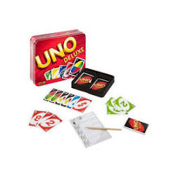 Mattel Games UNO Deluxe, Jeux De Cartes Familial pour Enfants Et Adultes.