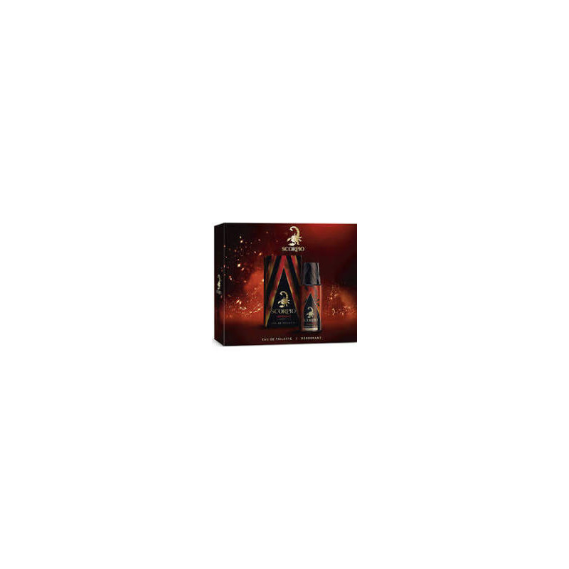 SCORPIO - Coffret 2 produits Inferno - Eau de toilette flacon 75ml et Déodorant atomiseur 150ml