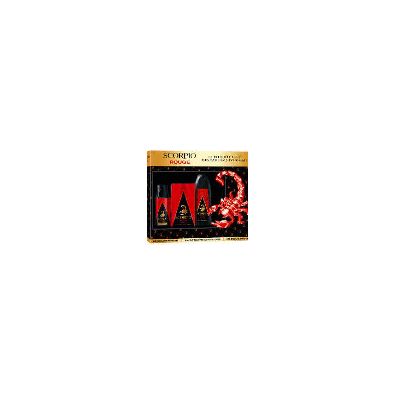 SCORPIO rouge - Coffret 3 produits.