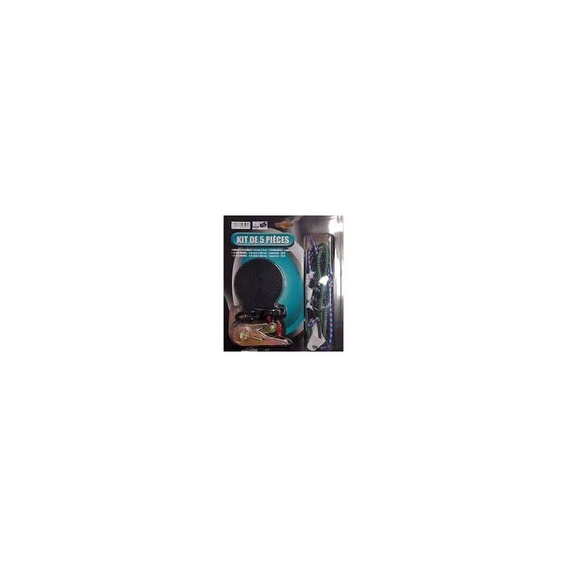 Kit 5 Pièces Sangles Cliquet 5 Mètres 225 kg + 4 Sandows