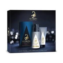 SCORPIO Coffret Night Eau de Toilette 75 ml + Déodorant Atomiseur 150 ml + Gel Crème Visage 50 ml