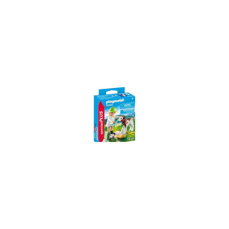 PLAYMOBIL Special Plus 70252 Vétérinaire et veau.