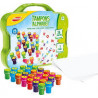 Maped Creativ - Mallette Alphabet Loisirs Créatifs pour Enfants dès 3 ans-26 Tampons Pré Encre Lavable