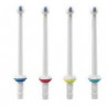 Lot de 4 buses de rechange Oral-B WaterJet pour lavage bucco-dentaire et nettoyant interdentaire.